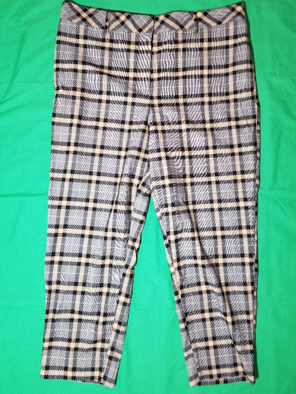 H&M Womens Size 16 Plaid Pants Preppy Academia Business Old Money Granny Retro
